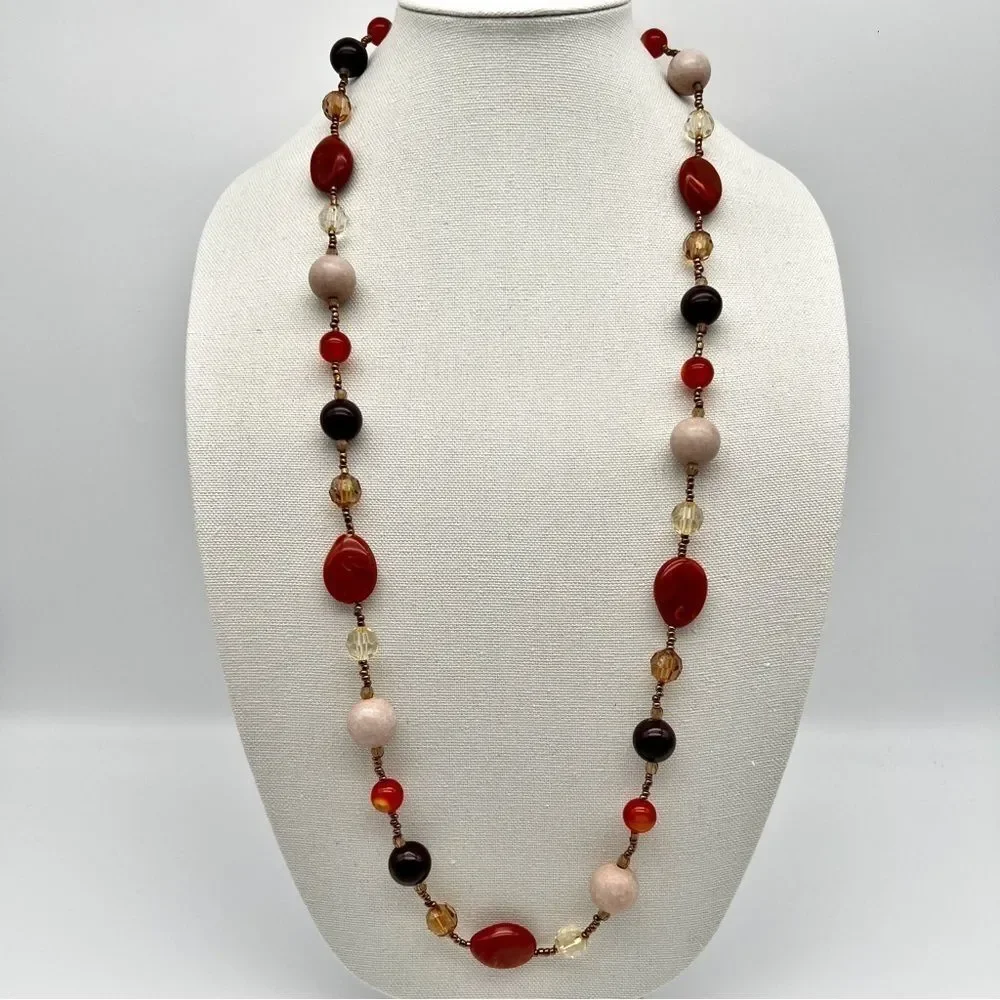 Natural Stone Acrylic Seed Bead Multicolor 36.5